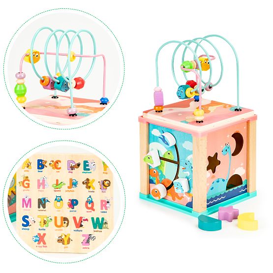 Wooden Educational Cube, Mula Sorter ECOTOYS