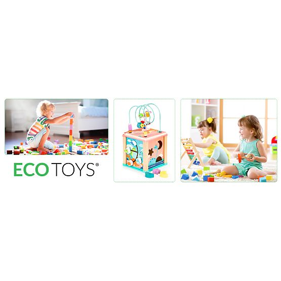 Wooden Educational Cube, Mula Sorter ECOTOYS