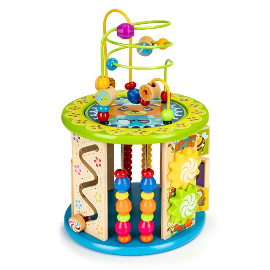 Wooden Educational Cube with Games and Fishing Blocks ECOTOYS