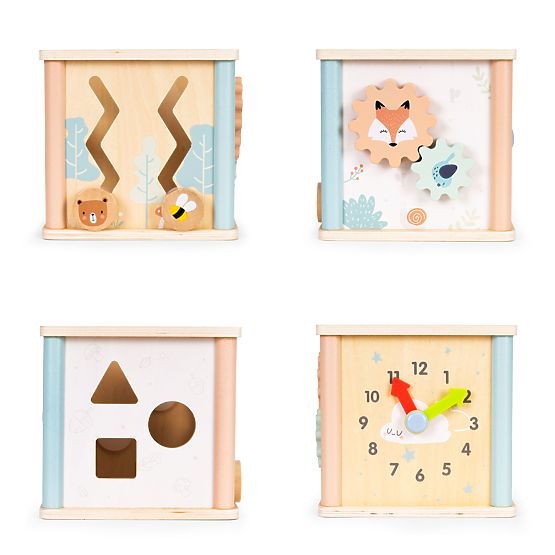 Wooden Educational Cube with Shapes ECOTOYS