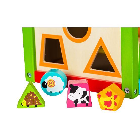 Wooden educational toy with a labyrinth