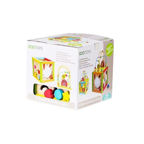 Wooden educational toy with a labyrinth