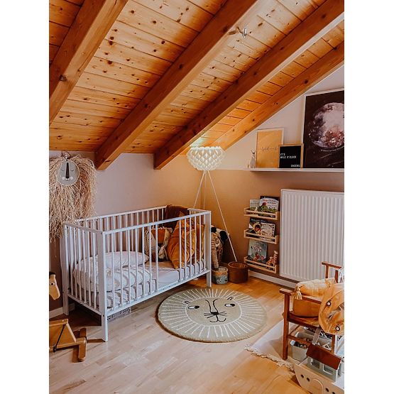 Wooden folding cot Lola - white