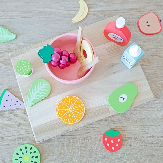 Wooden Fruit Cutting Set - Kitchen Toys