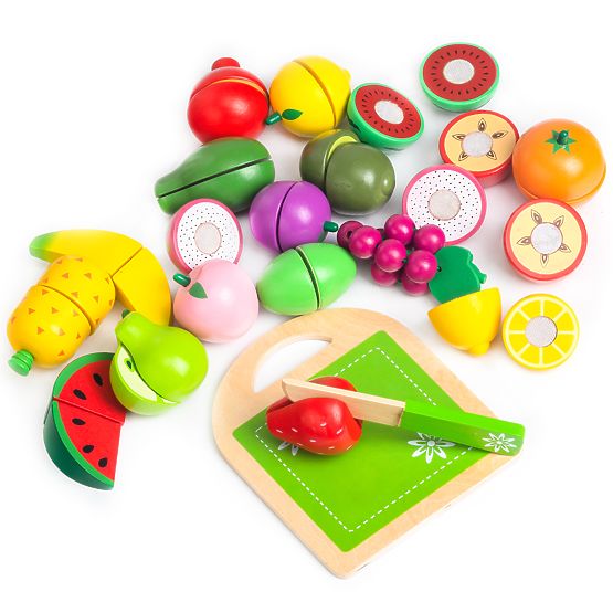 Wooden Fruit for Cutting 20 Pieces ECOTOYS