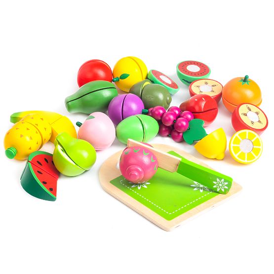 Wooden Fruit for Cutting 20 Pieces ECOTOYS