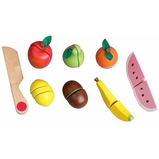 Wooden fruit for cutting
