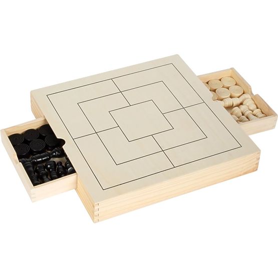 Wooden Game Set 3 in 1 - Chess, Checkers, Mill