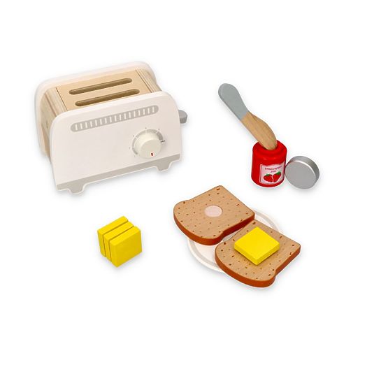 Wooden Grey Toy Toaster for Children