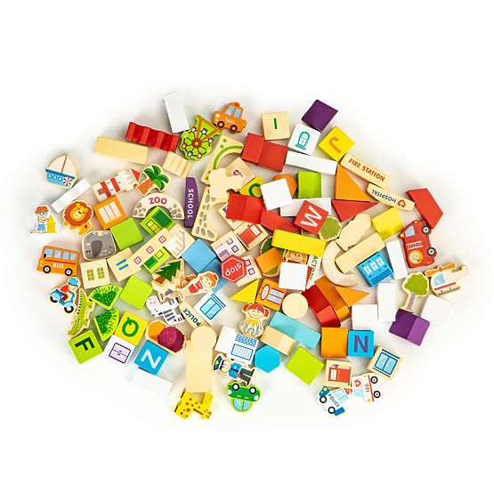 Wooden kit - Fun city 120 pcs