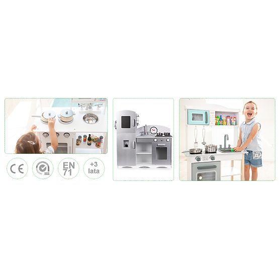 Wooden kitchen for children XXL with equipment