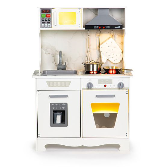 Wooden Kitchen for Kids with Sounds and LED + Accessories ECOTOYS