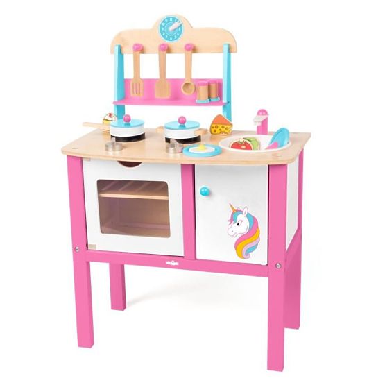 Melissa wooden kitchen with a unicorn