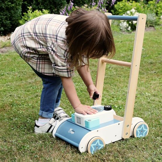 Wooden Lawn Mower with Sound Adam Toys