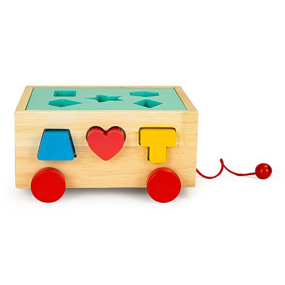 Wooden loading cart with shapes