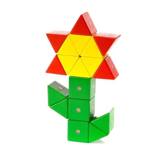 Wooden-Magnetic Blocks WABI, 40 Pieces