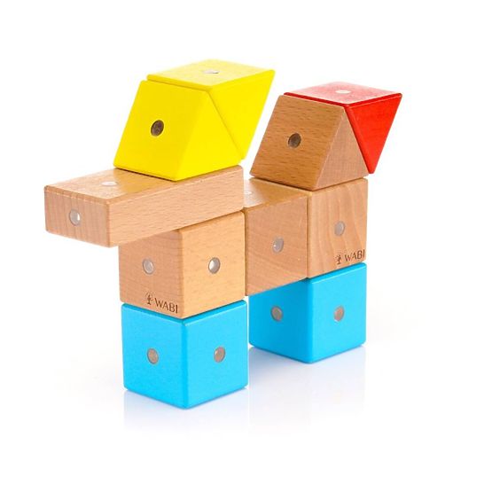 Wooden-Magnetic Blocks WABI, 40 Pieces