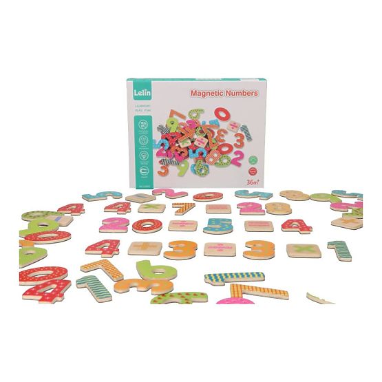 Magnetic wooden numbers