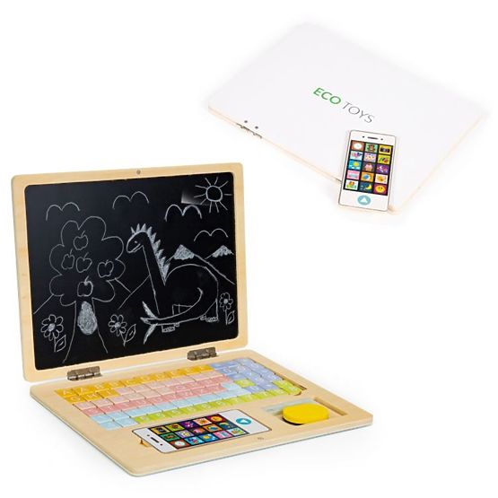 Wooden magnetic notebook white