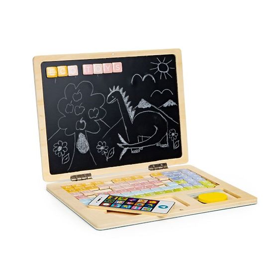Wooden magnetic notebook white