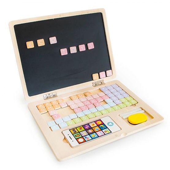 Wooden magnetic notebook white