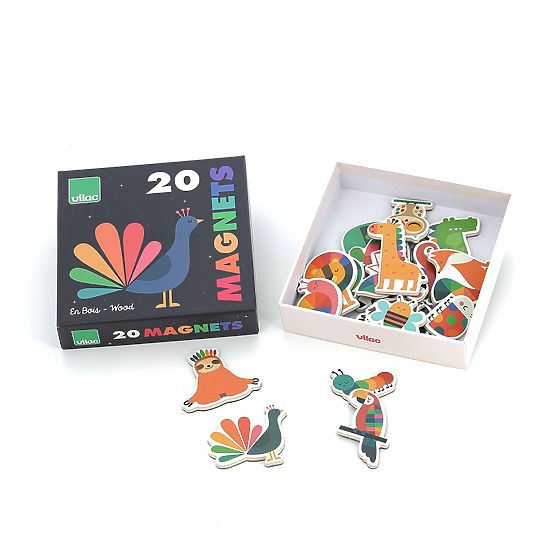 Wooden Magnets - Rainbow Animals