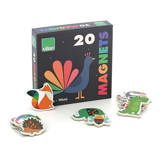 Wooden Magnets - Rainbow Animals