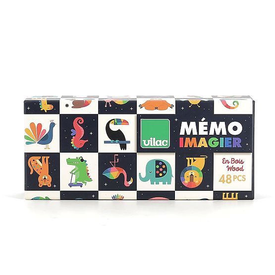 Wooden Memory Game - Rainbow Animals