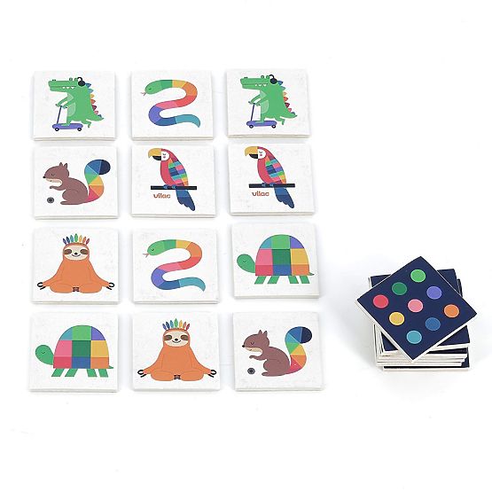 Wooden Memory Game - Rainbow Animals