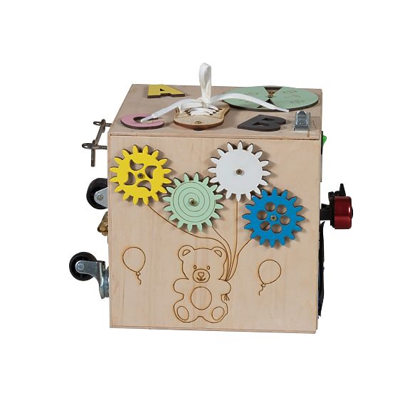 Wooden Montessori Cube - Natural
