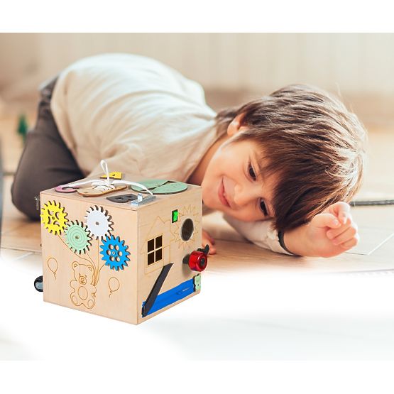 Wooden Montessori Cube - Natural