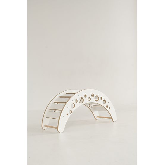 Wooden Montessori Swing MOON L - White