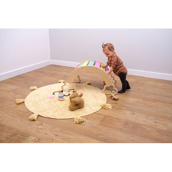Wooden montessori swing - rainbow