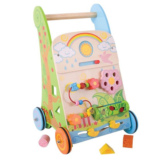 Wooden multifunctional walker - toy 7 in 1
