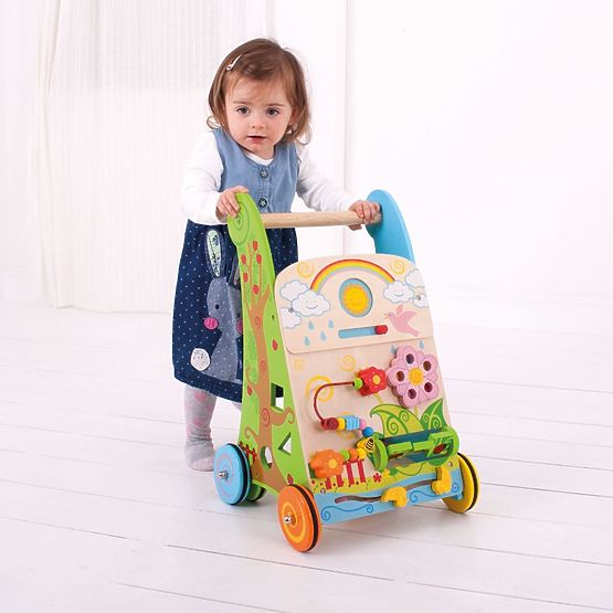 Wooden multifunctional walker - toy 7 in 1