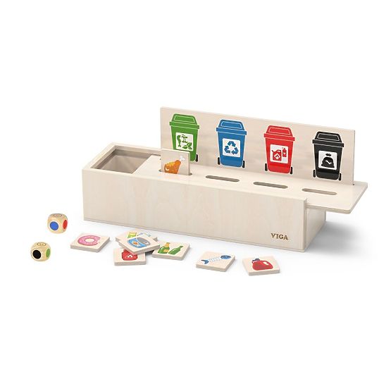 Wooden Puzzle for Learning Waste Sorting