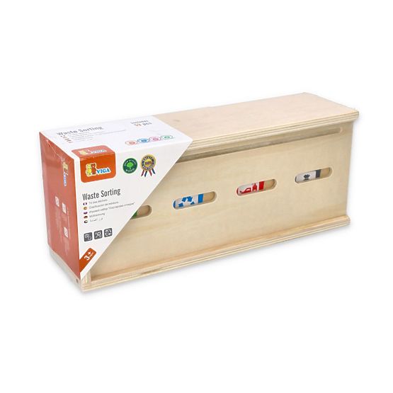 Wooden Puzzle for Learning Waste Sorting