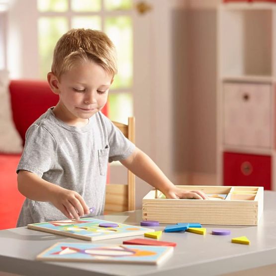 Wooden puzzle - Mosaic - colors and shapes