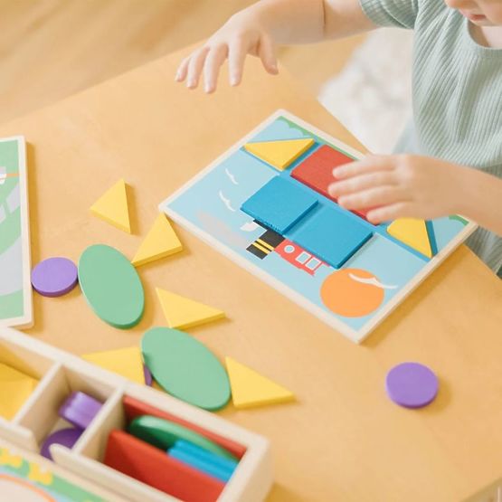 Wooden puzzle - Mosaic - colors and shapes