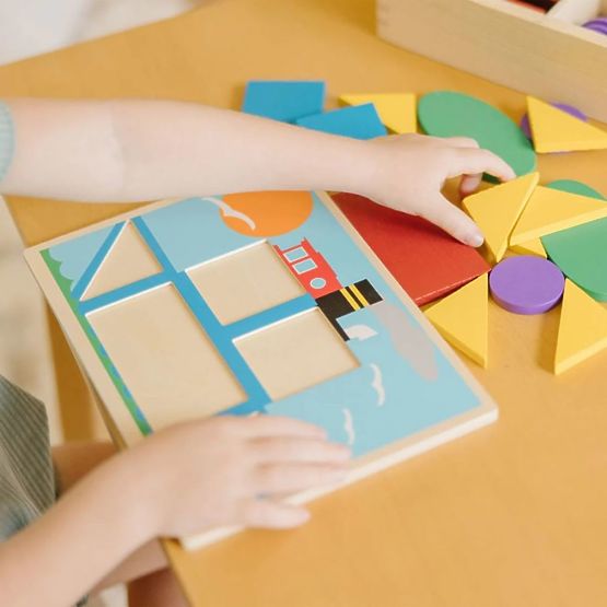 Wooden puzzle - Mosaic - colors and shapes
