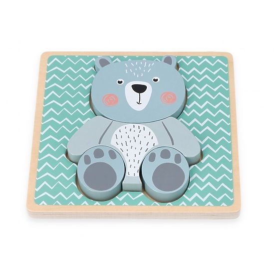 Wooden Puzzle with Teddy Bear