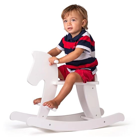 Wooden Rocking Horse - White