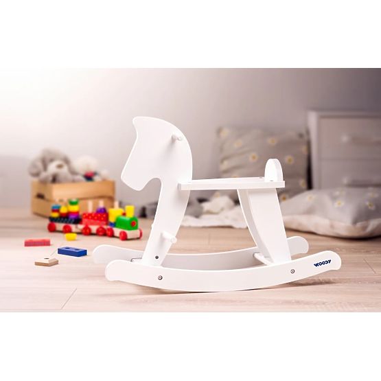 Wooden Rocking Horse - White