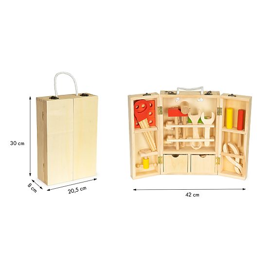 Wooden set of tools for children