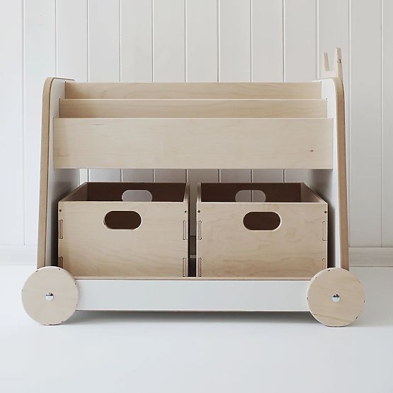 Wooden Shelf on Wheels