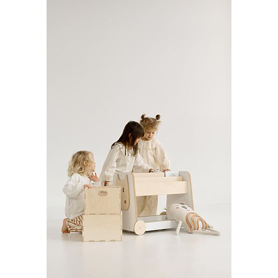 Wooden Shelf on Wheels