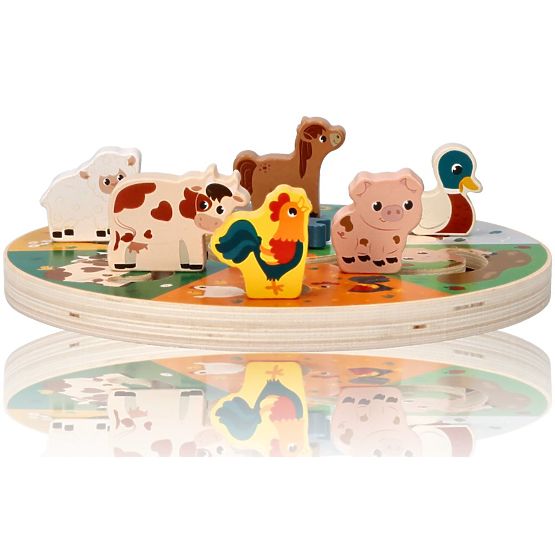 Wooden Sliding Game - Farm Animals