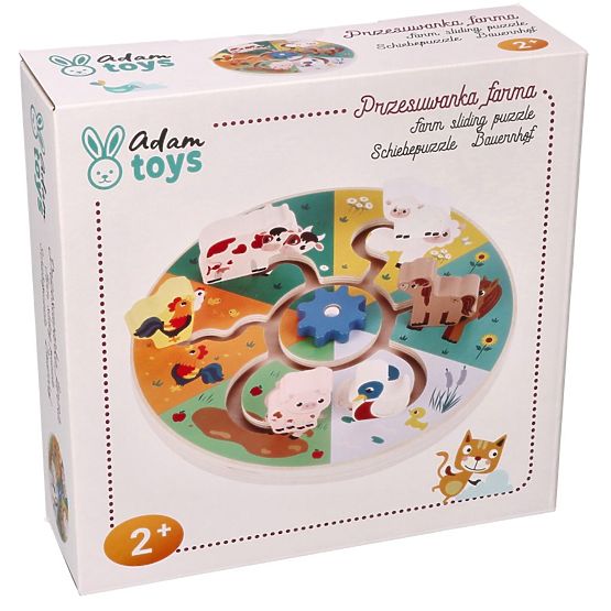 Wooden Sliding Game - Farm Animals