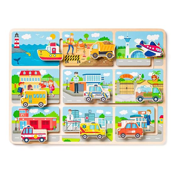 Wooden Sliding Game Vehicles
