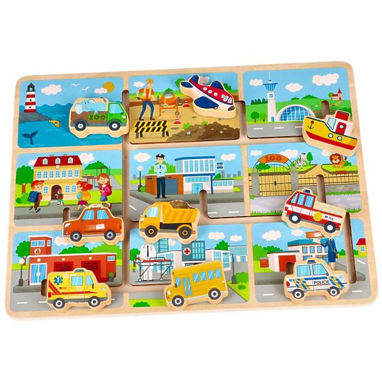 Wooden Sliding Game Vehicles